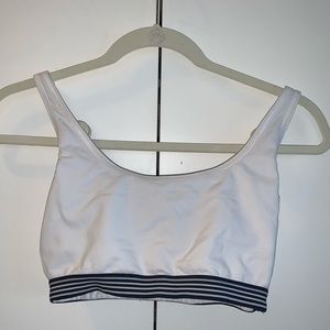 New Balance White Sports Bra